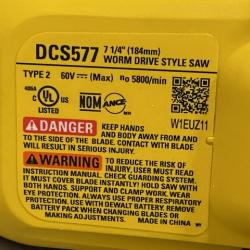 AS-IS DEWALT FLEXVOLT 60V MAX Cordless Brushless 7-1/4 in. Wormdrive Style Circular Saw (Tool Only)