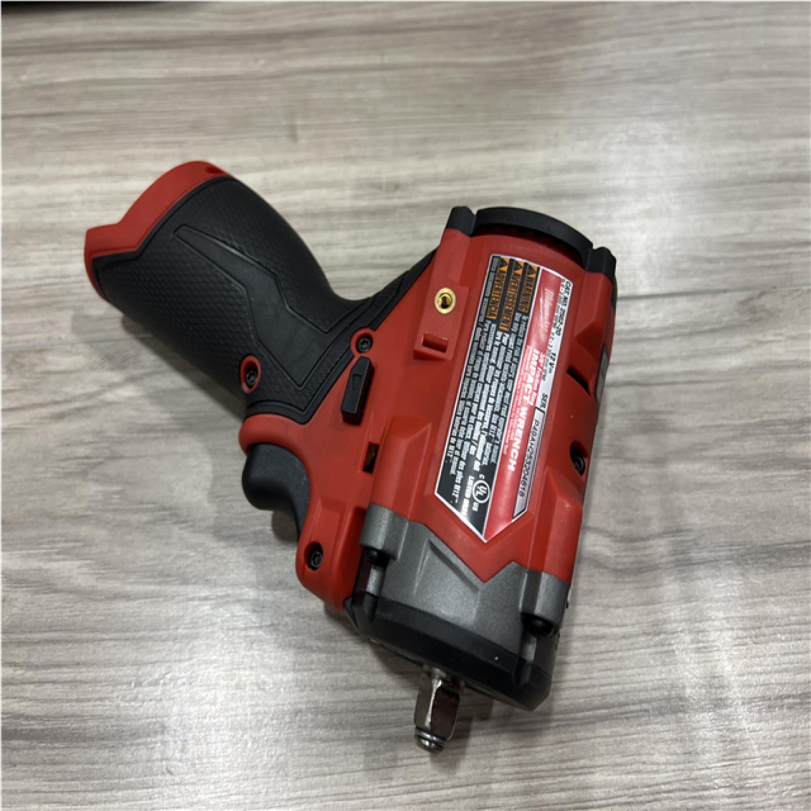 AS-IS Milwaukee FUEL 12V Li-Ion Brushless Cordless Stubby 3/8 in. Impact Wrench Kit