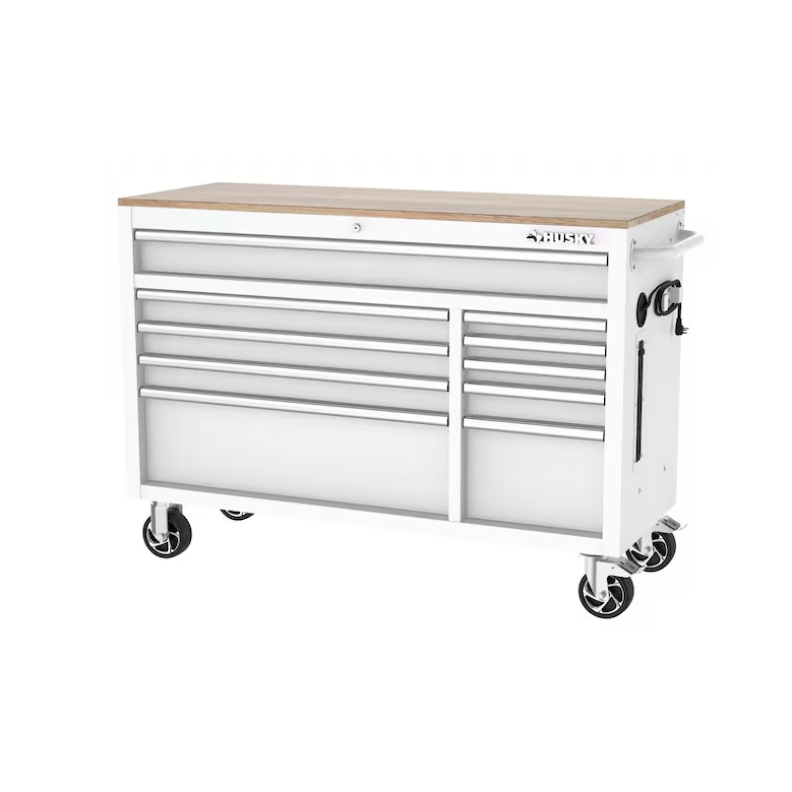 DALLAS LOCATION- AS-IS HUSKY 52 IN. 10-DRAWER MODULAR MOBILE WORKBENCH