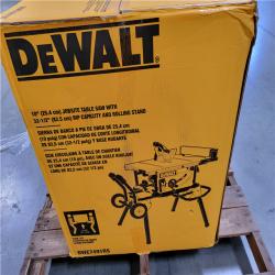 CALIFORNIA AS-IS 10 (25.4mm) JOBSITE TABLE SAW WITH 32-1/2 (82.5mm) RIP CAPACITY AND ROLLING STAND