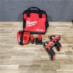 HOUSTON LOCATION - AS - IS Milwaukee 2 Tool Combo Kit W/ (2) Battery & Charger
