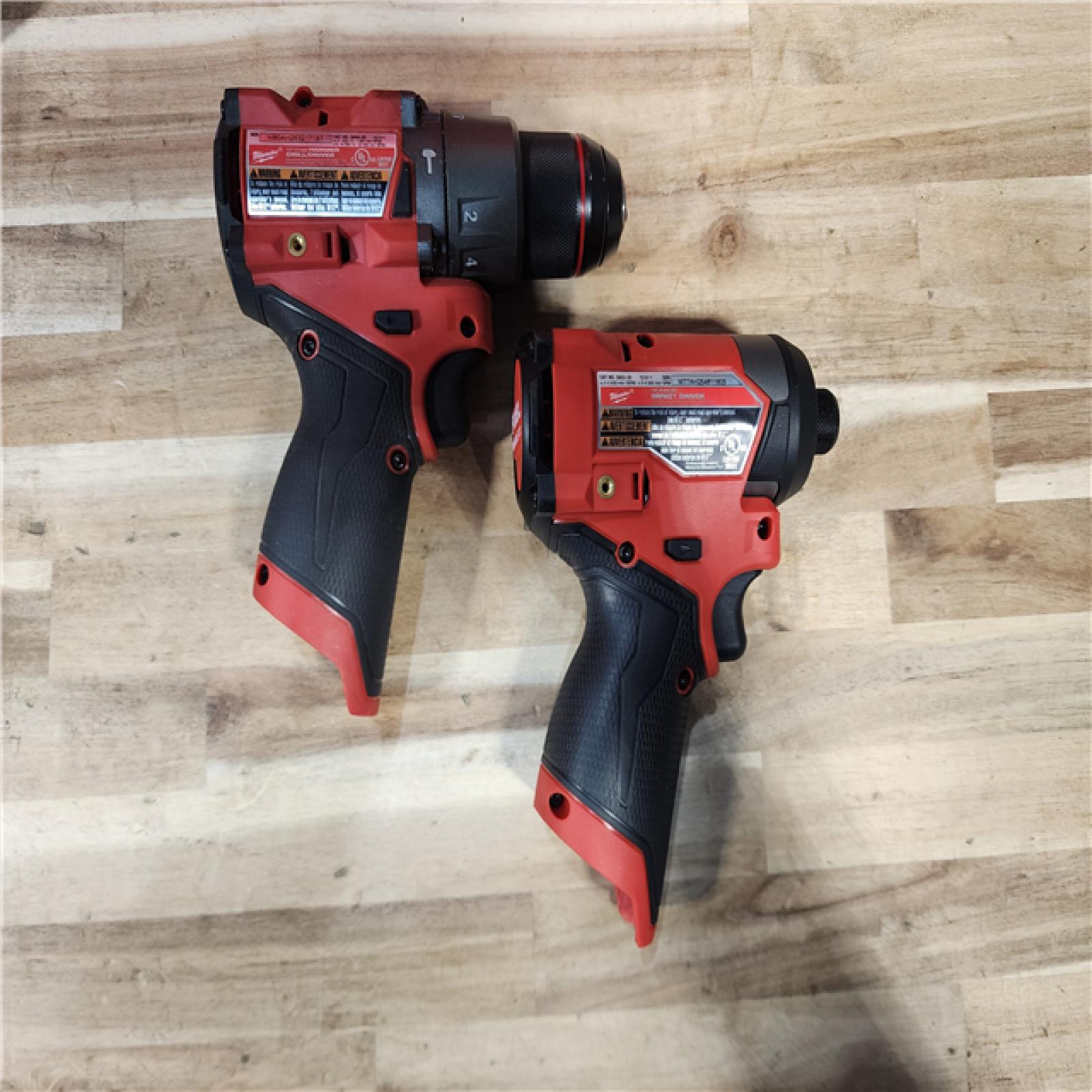 HOUSTON LOCATION - AS-IS Milwaukee FUEL 12-Volt Lithium-Ion Brushless Cordless Hammer Drill and Impact Driver Combo Kit
