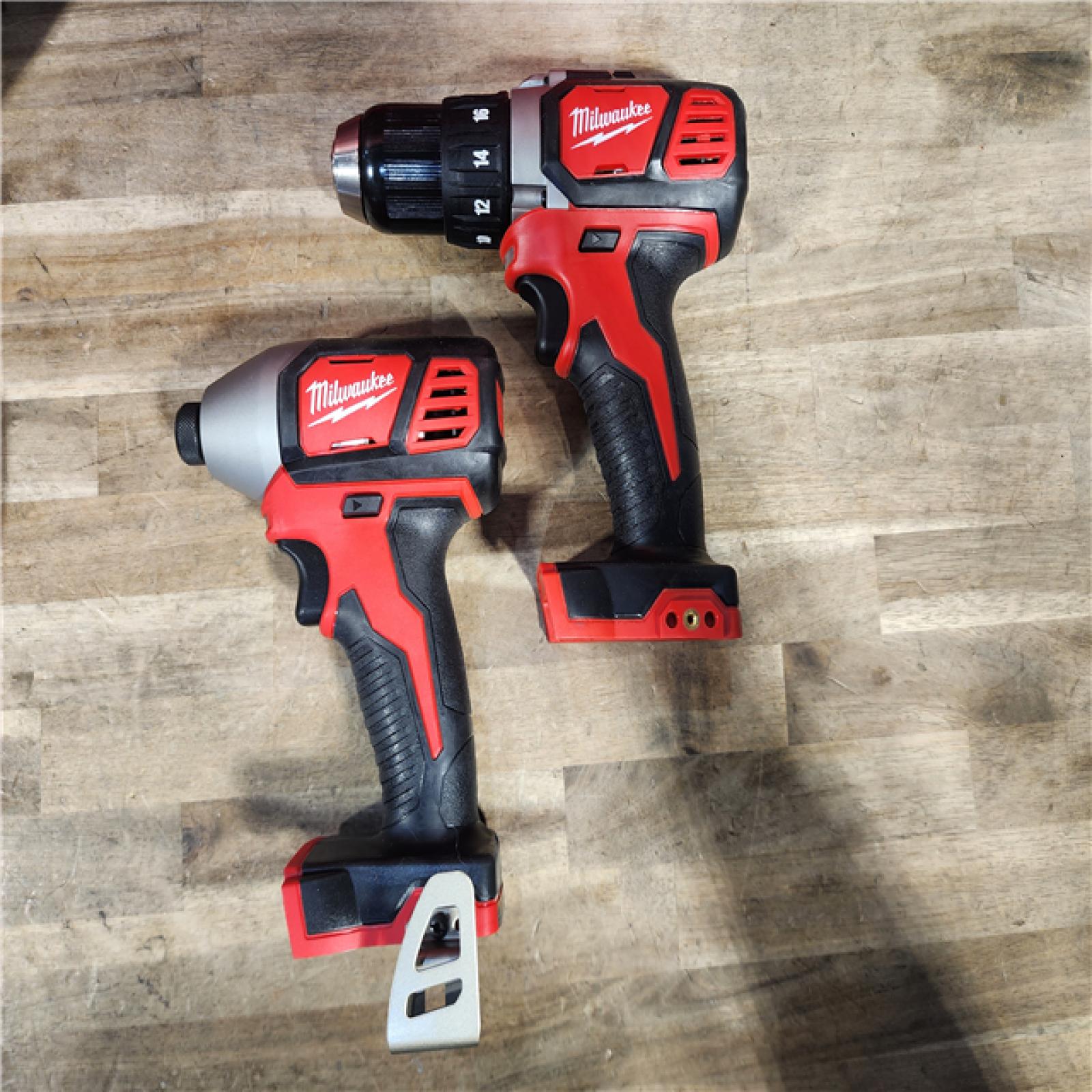 HOUSTON LOCATION - AS-IS Milwaukee 18V Cordless Brushed 2-Tool Drill/Driver and Impact Driver Kit