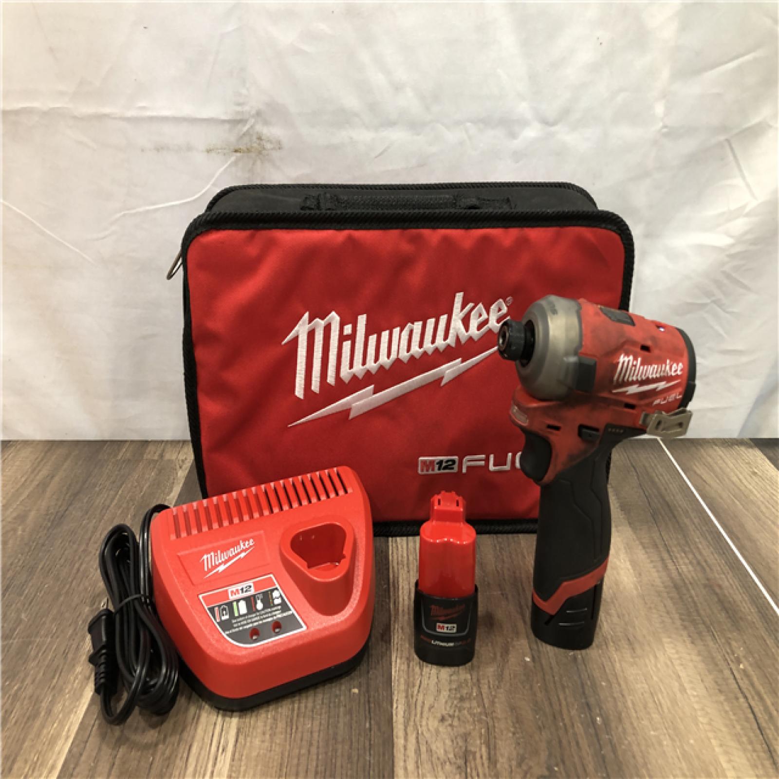 AS-IS Milwaukee FUEL SURGE 12V Lithium-Ion Brushless Cordless 1/4 in. Hex Impact Driver Compact Kit