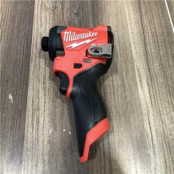 AS-IS Milwaukee  FUEL 12V Lithium-Ion Brushless Cordless 1/4 in. Hex Impact Driver (Tool-Only)