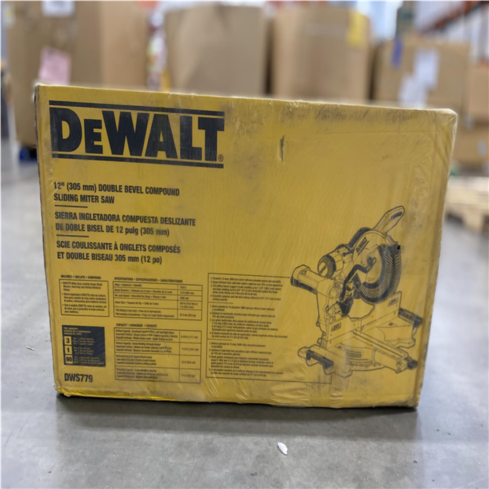 NEW- DeWalt 15 Amps 12 in. Corded Dual-Bevel Sliding Compound Miter Saw