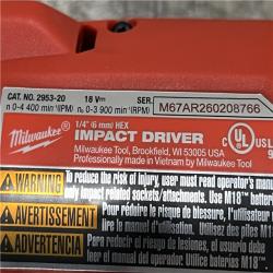 AS-IS Milwaukee FUEL 18V Lithium-Ion Brushless Cordless 1/4 in. Hex Impact Driver Kit