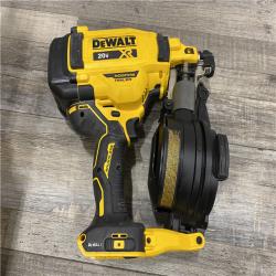AS-IS DEWALT 20V MAX Lithium-Ion 15-Degree Electric Cordless Roofing Nailer Kit
