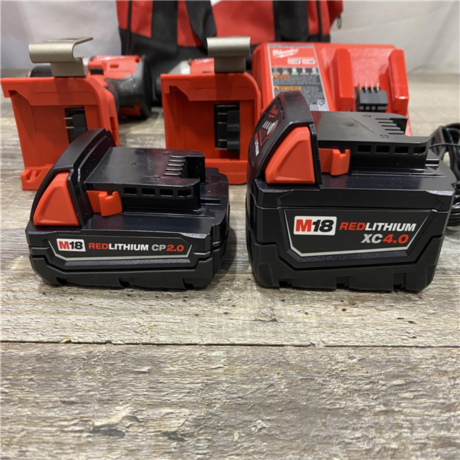 AS-IS Milwaukee 18-Volt Lithium-Ion Brushless Cordless Compact Hammer Drill/Impact Combo Kit