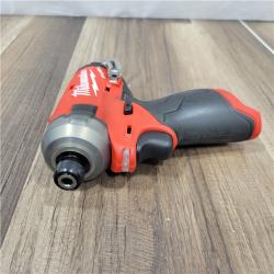 AS-IS Milwaukee M12 FUEL SURGE 12V Lithium-Ion Brushless Cordless 1/4 in. Hex Impact Driver Compact Kit W/Two 2.0Ah Batteries, Bag