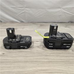 LIKE NEW! - Ryobi ONE+ 18V Li-Ion Starter Kit - 4.0 Ah Battery  2.0 Ah Battery  Charger