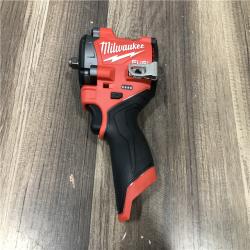 AS-IS Milwaukee  FUEL 12V Lithium-Ion Brushless Cordless Stubby 3/8 in. Impact Wrench (Tool-Only)