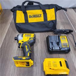 AS-IS DeWALT ATOMIC 20V MAX Cordless Compact Impact Driver Kit W/ Li-Ion Battery, 1/4, Brushless