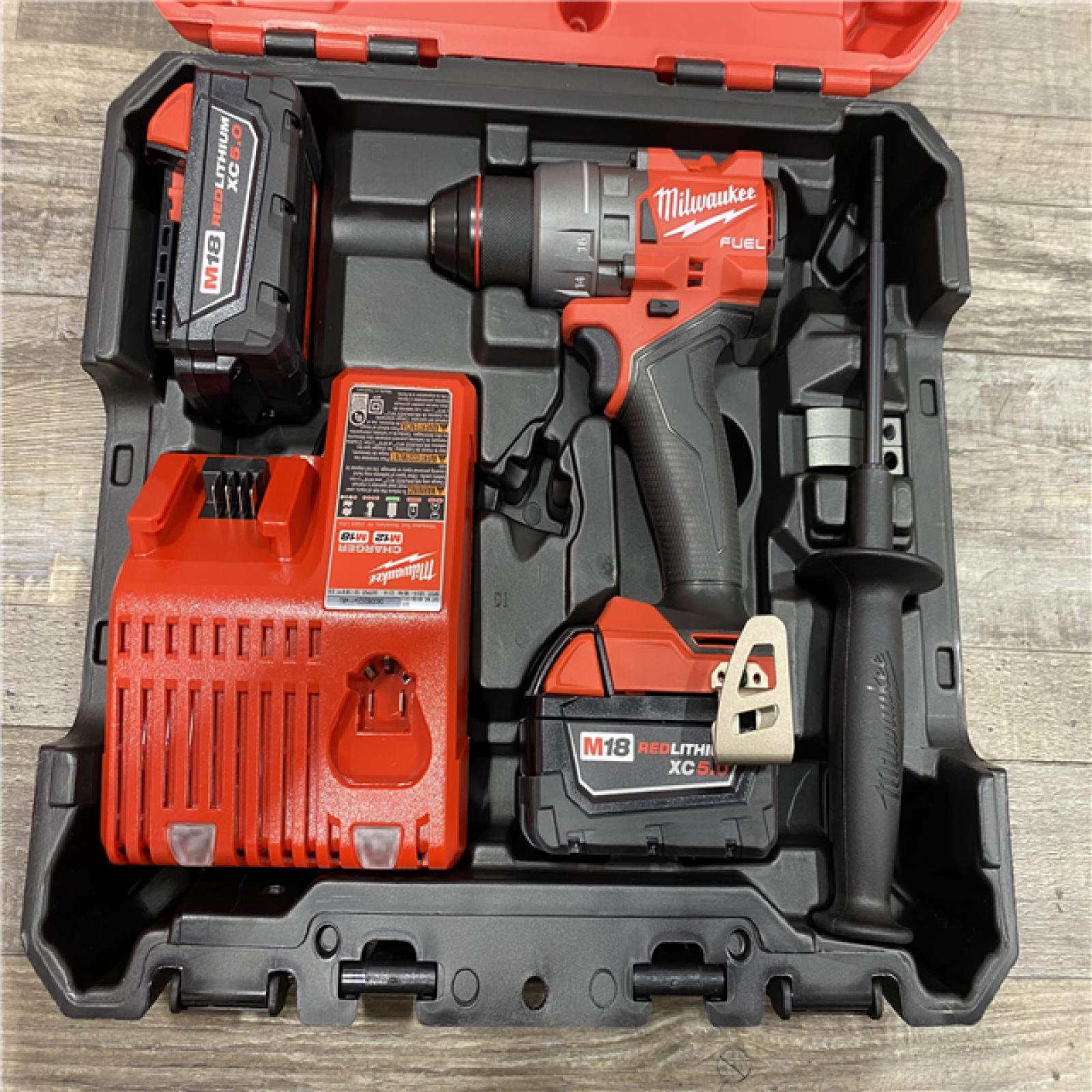 AS-IS Milwaukee FUEL 18V Lithium-Ion Brushless Cordless 1/2 in. Drill/Driver Kit