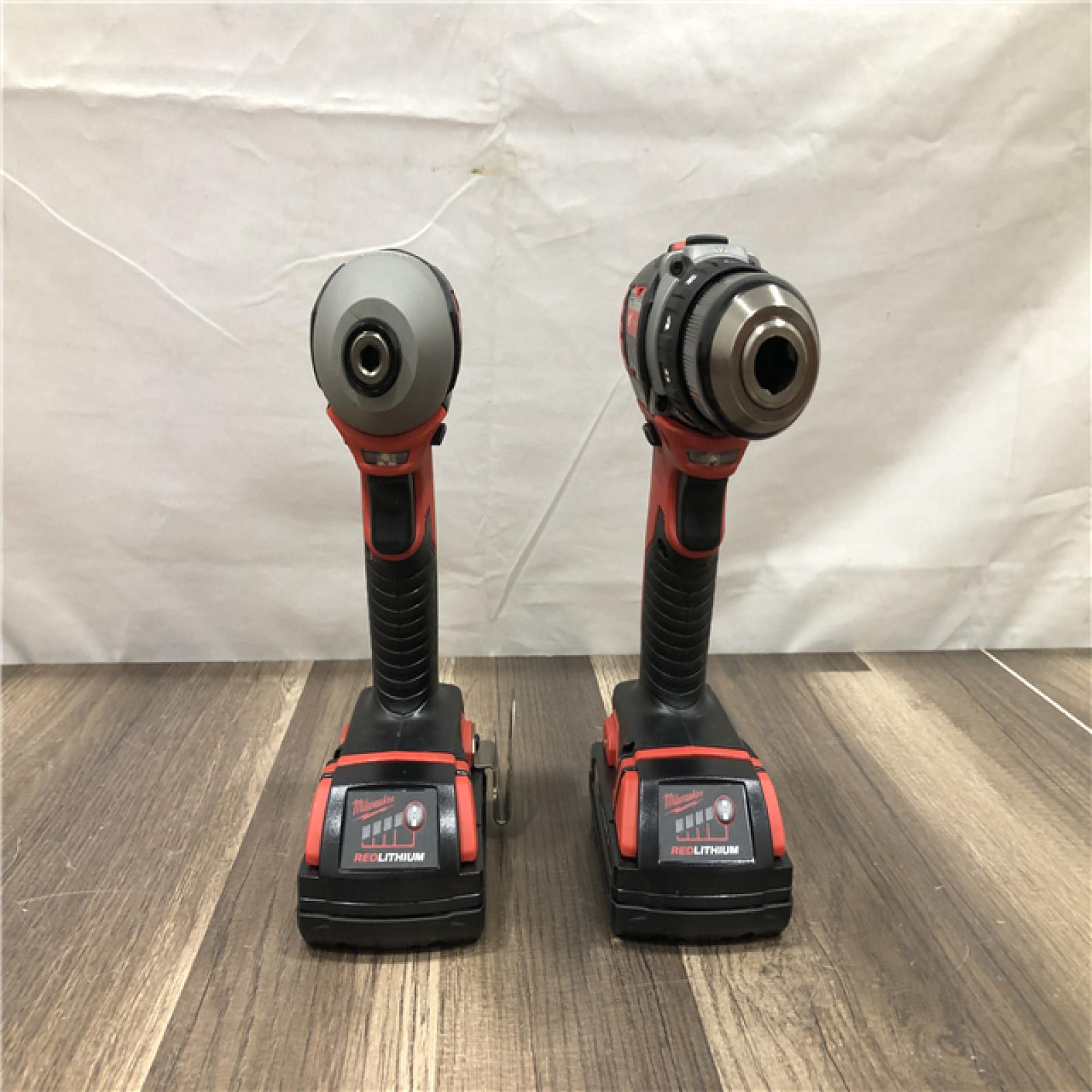 AS-IS Milwaukee 18V Lithium-Ion Cordless Drill Driver/Impact Driver Combo Kit