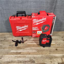 HOUSTON LOCATION - AS-IS (APPEARS LIKE NEW) Milwaukee 100 ft. REDLITHIUM Lithium-Ion USB Green Rechargeable Cross Line Laser Level Kit