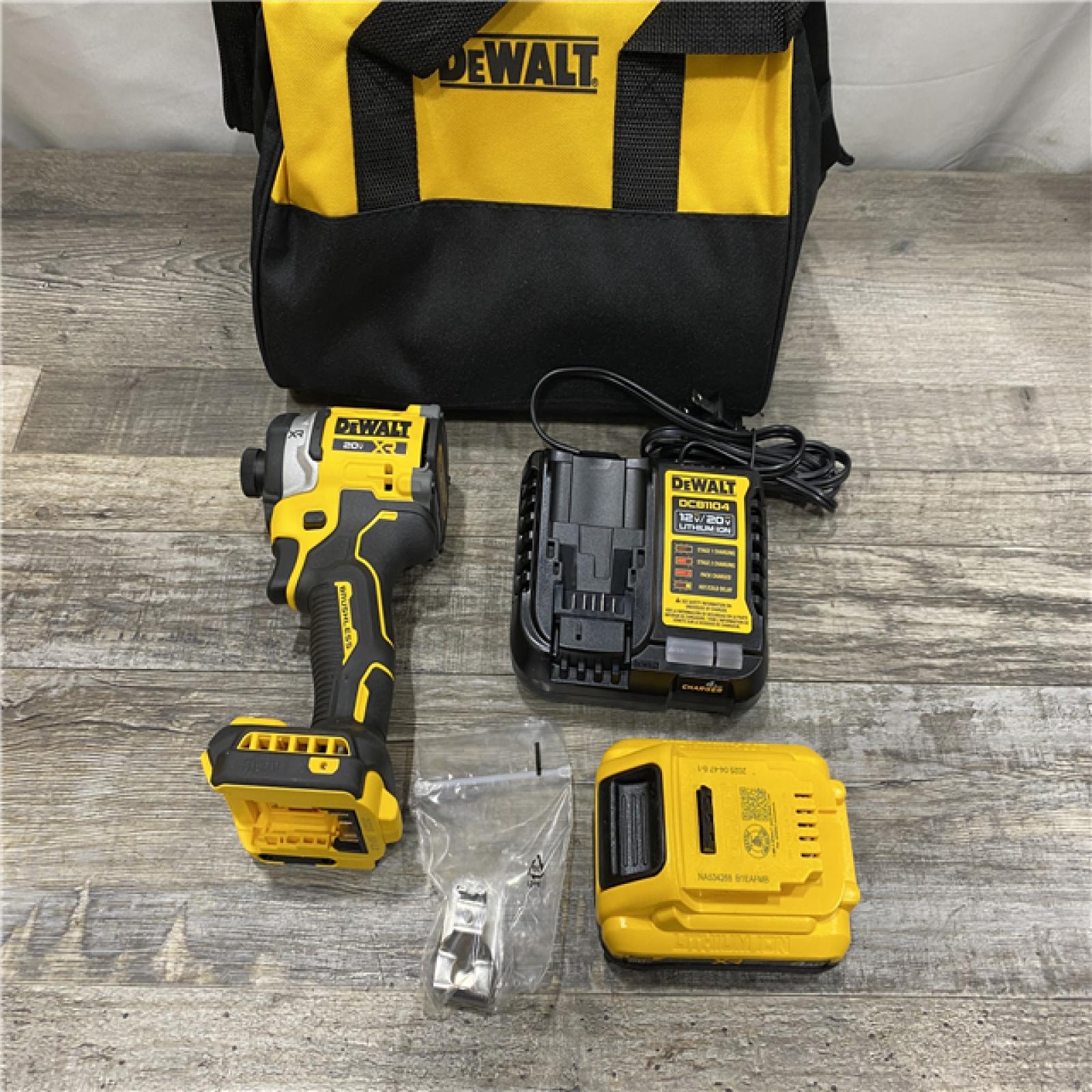 AS-IS DEWALT 20V MAX XR Lithium-Ion Brushless Cordless 3-Speed High Torque 1/4 in. Impact Driver Kit