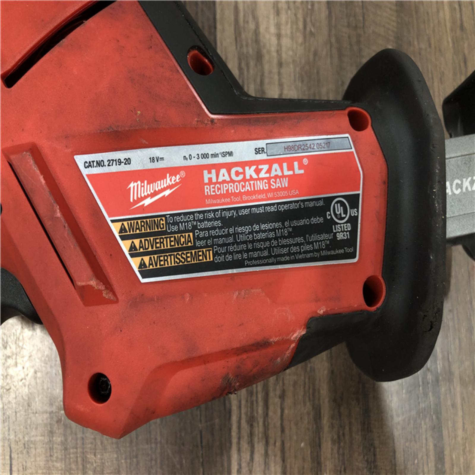 AS-IS Milwaukee FUEL 18V Lithium-Ion Brushless Cordless HACKZALL Reciprocating Saw (Tool-Only)