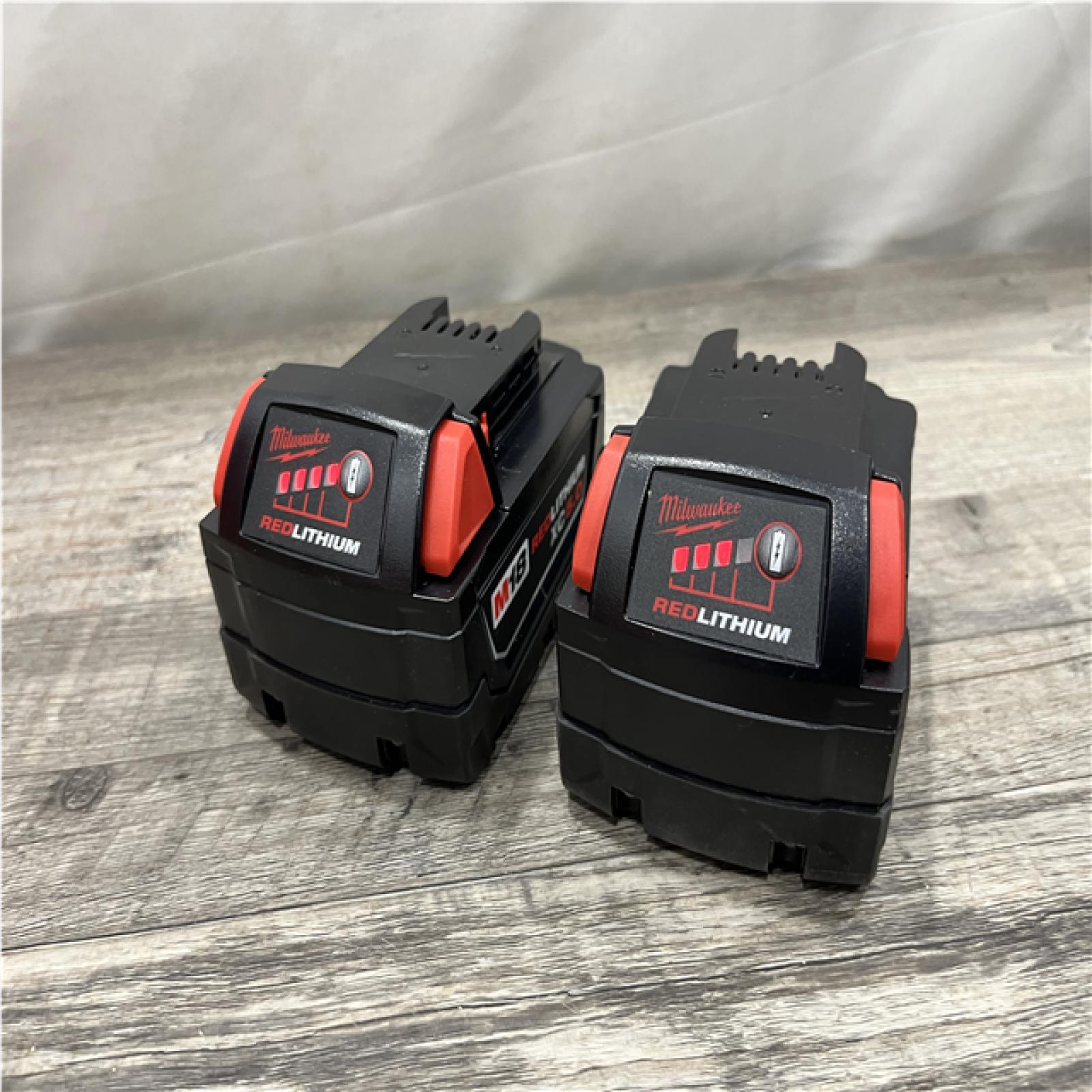 AS-IS Milwaukee 18-Volt Lithium-Ion XC Extended Capacity 5.0 Ah Battery Pack (2-Pack)