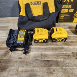 HOUSTON LOCATION - AS-IS DEWALT 20V MAX XR Hammer Drill and ATOMIC Impact Driver 2 Tool Cordless Combo Kit with (2) 4.0Ah Batteries, Charger, and Bag