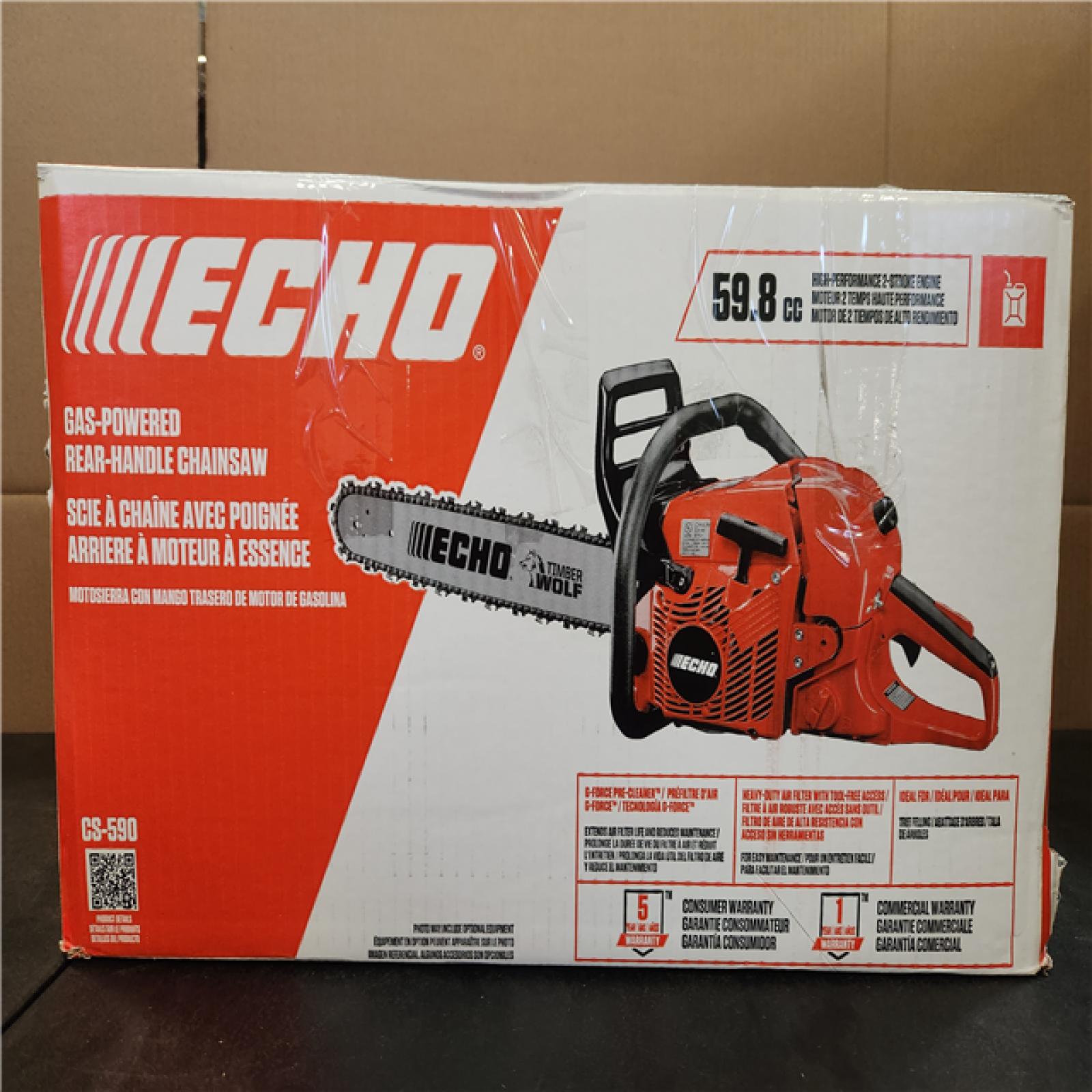 Phoenix ECHO 20 in. 59.8 cc Gas 2-Stroke Rear Handle Timber Wolf Chainsaw