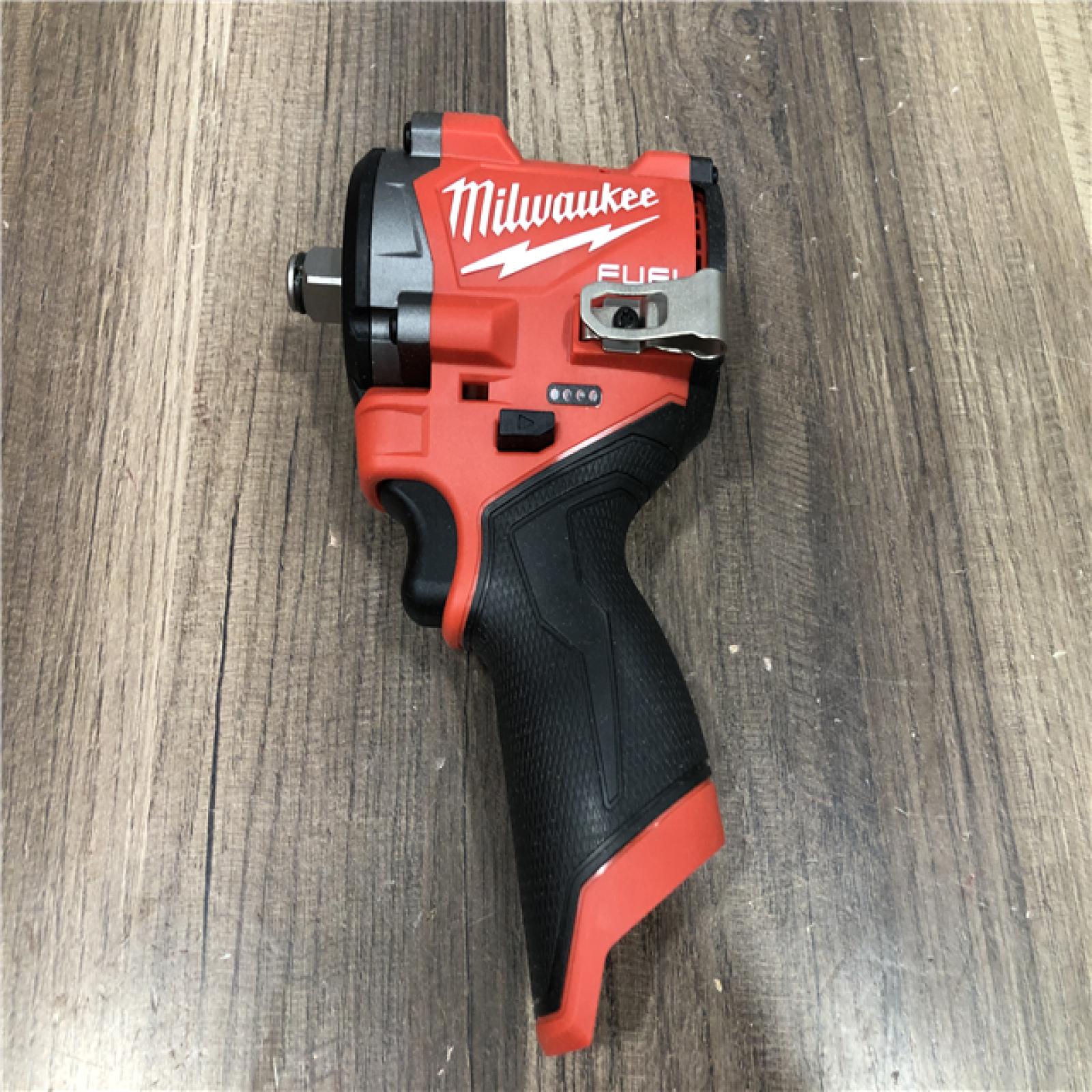 AS-IS Milwaukee FUEL 12V Lithium-Ion Brushless Cordless Stubby 1/2 in. Impact Wrench (Tool-Only)