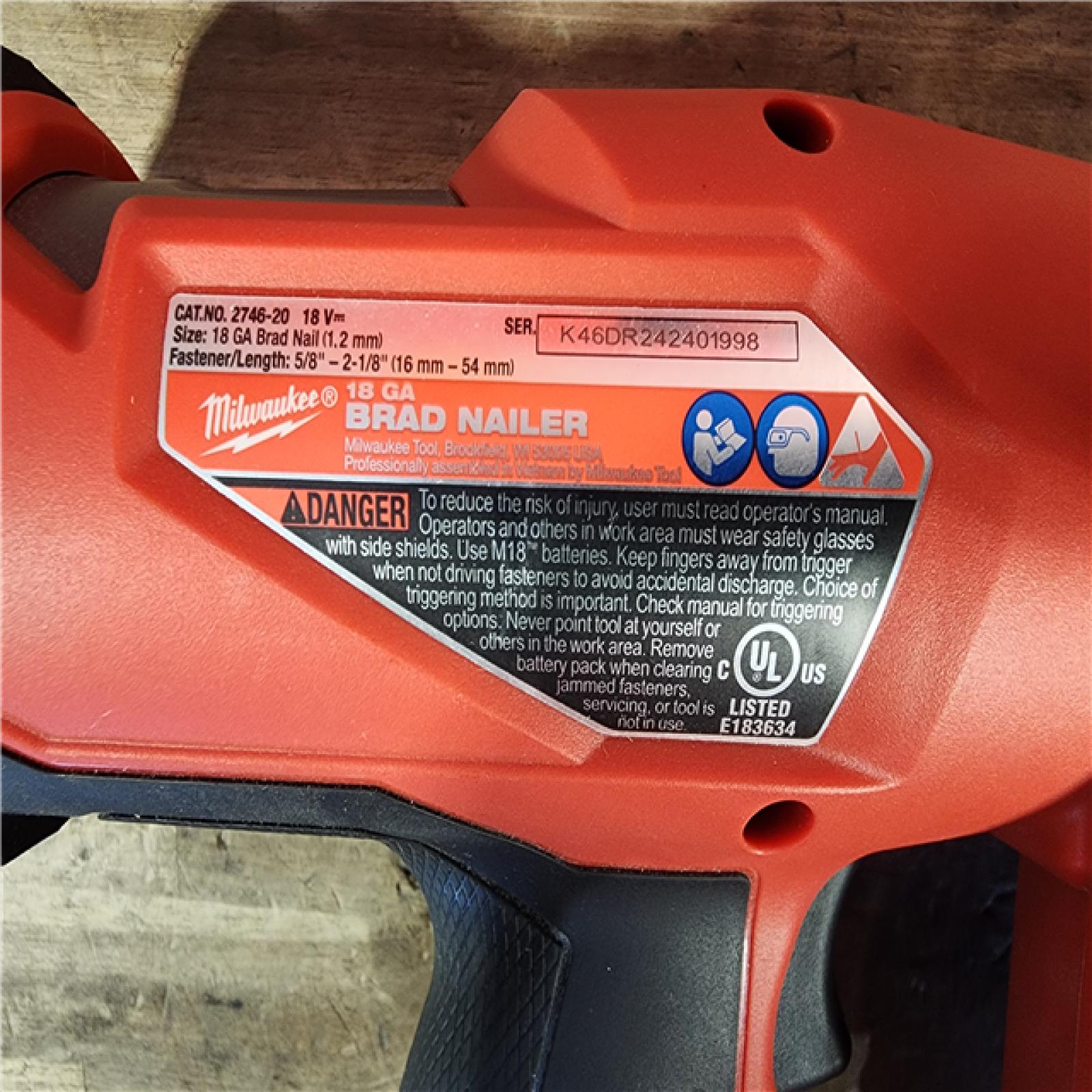 HOUSTON LOCATION - AS-IS Milwaukee M18 FUEL 18 Gauge Brad Nailer (TOOL ONLY)