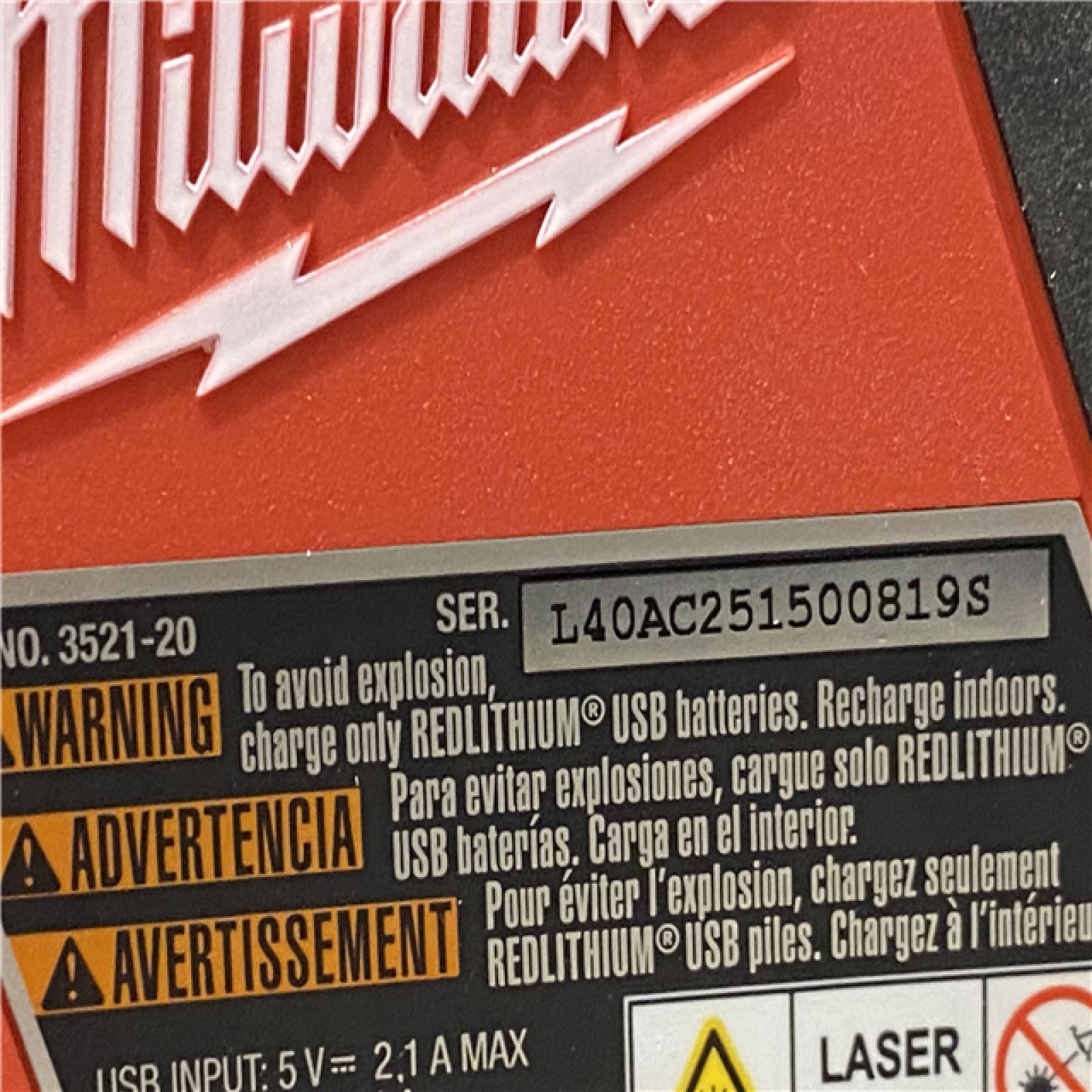 AS-IS Milwaukee 100 ft. REDLITHIUM Lithium-Ion USB Green Rechargeable Cross Line Laser Level Kit