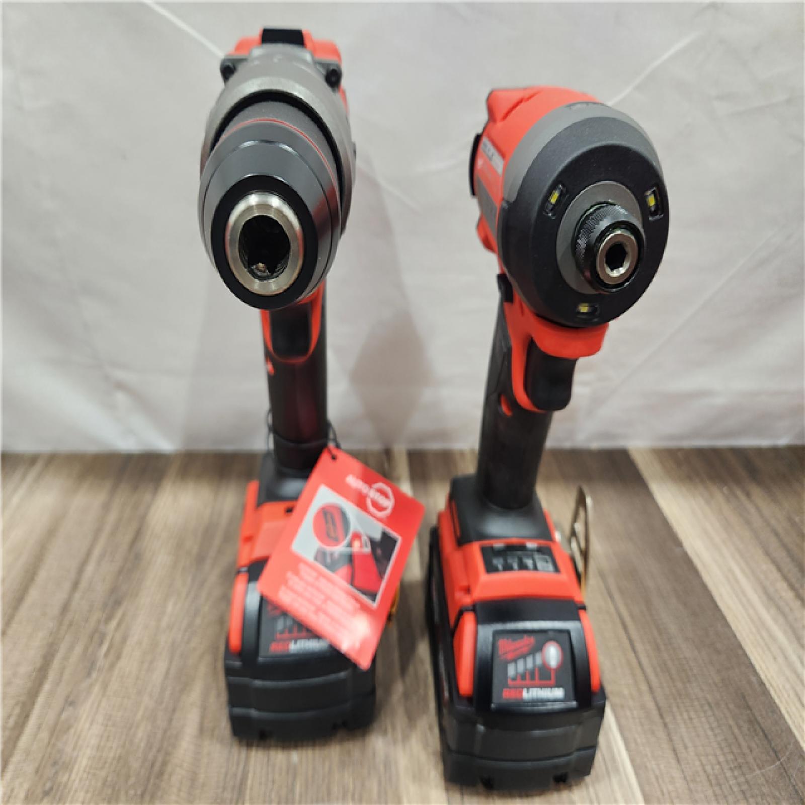 AS-IS- MILWAUKEE FUEL 18V Lithium-Ion Brushless Cordless Hammer Drill and Impact Driver Combo Kit