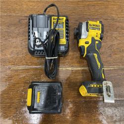AS-IS DEWALT ATOMIC 20V MAX Lithium-Ion Cordless 1/4 in. Brushless Impact Driver Kit, 5 Ah Battery, Charger, and Bag