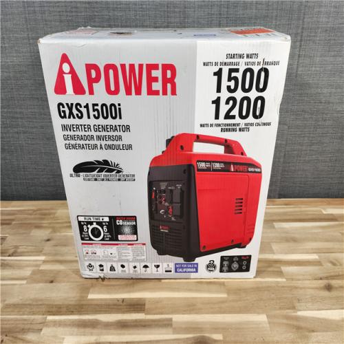 HOUSTON LOCATION - AS-IS 1500-Watt Recoil Start Gasoline Powered Ultra-Light Inverter Generator with 60cc OHV Engine and CO Sensor Shutdown