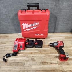 HOUSTON LOCATION - AS-IS (APPEARS LIKE NEW) Milwaukee FUEL 18V Lithium-Ion Brushless Cordless 1/2 in. Hammer Drill Driver Kit