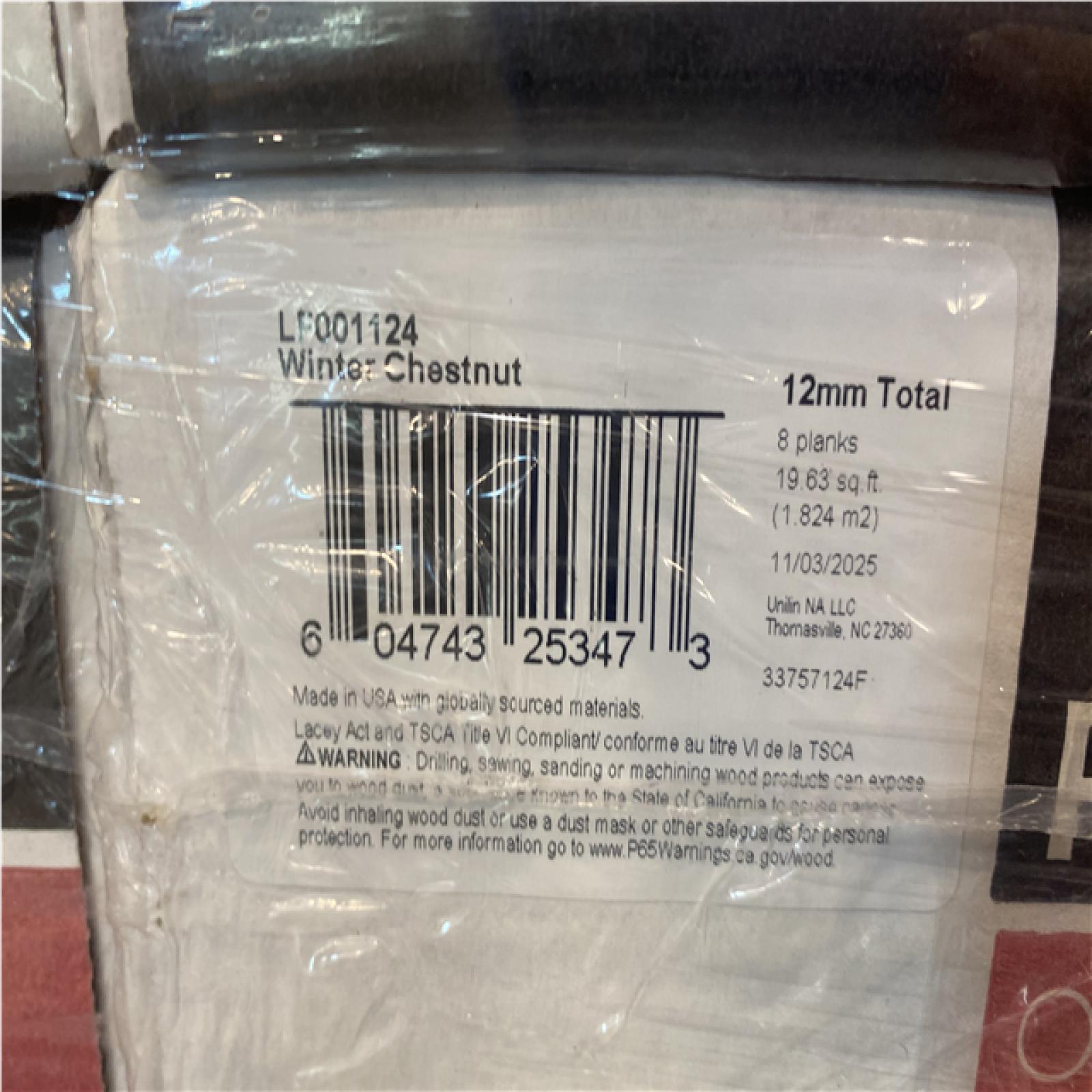 DALLAS LOCATION - PERGO Outlast+ Winter Chestnut 12 mm T x 7.4 in. W Waterproof Flooring (19.63 sq.ft./case) (48 UNITS)