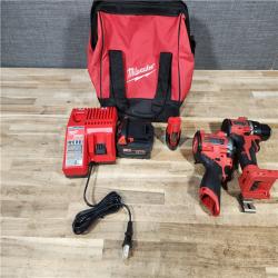 HOUSTON LOCATION - AS - IS Milwaukee 2 Tool Combo Kit W/ (2) Battery & Charger