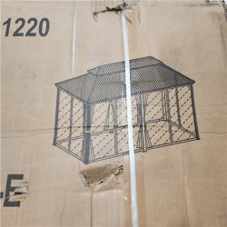 Phoenix NEW Halmuz 20 ft. x 12 ft. Gray Metal Hardtop Gazebo with Double Roof Pergola  Netting and Curtain Gray