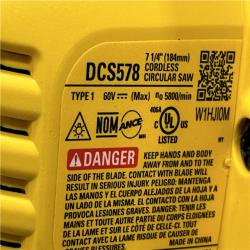 AS-IS DEWALT FLEXVOLT 60V MAX Cordless Brushless 7-1/4 in. Circular Saw with Brake (Tool Only)