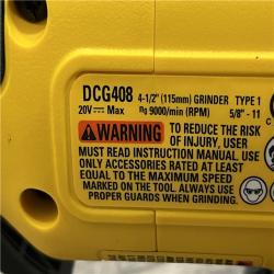 AS-IS DEWALT 20V MAX Cordless Brushless 4-1/2 in. Angle Grinder with Paddle Switch (Tool Only)
