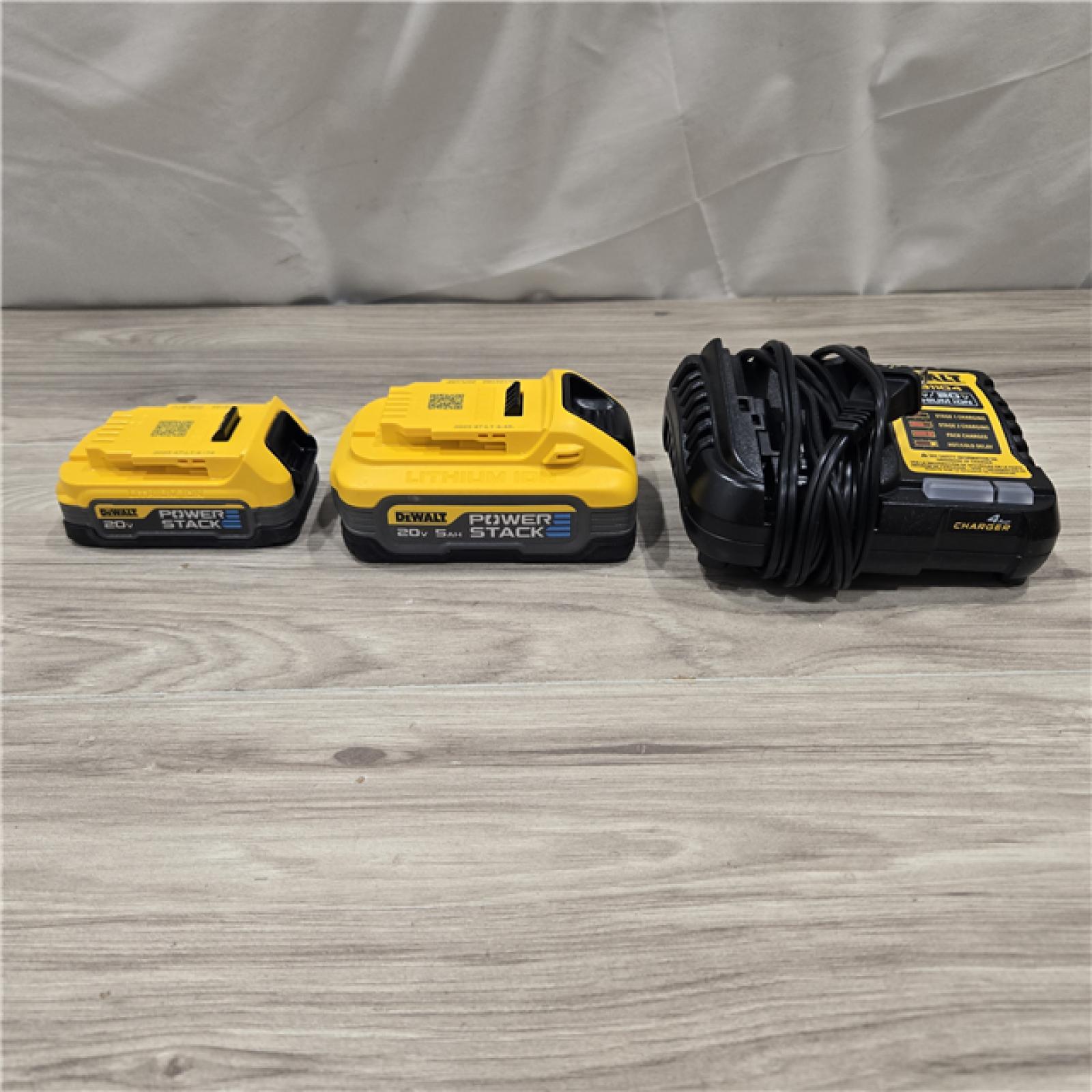AS-IS Dewalt DCBP315-2C 20V MAX POWERSTACK Lithium-Ion Batteries and Charger Starter Kit