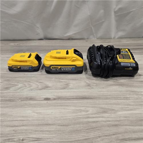 AS-IS Dewalt DCBP315-2C 20V MAX POWERSTACK Lithium-Ion Batteries and Charger Starter Kit