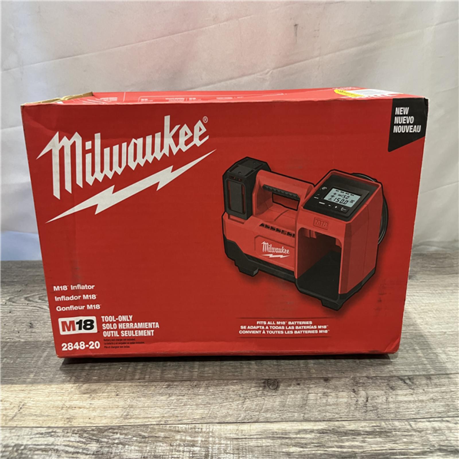 NEW - Milwaukee 18-Volt Lithium-Ion Cordless Portable Inflator (Tool-Only)