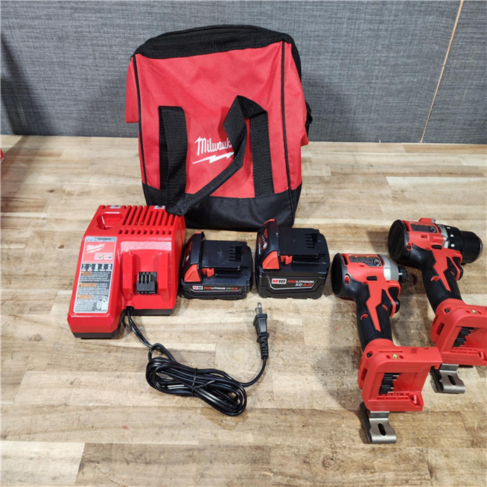HOUSTON LOCATION - AS - IS Milwaukee 18-Volt Lithium-Ion Brushless Cordless Compact Hammer Drill/Impact Combo Kit