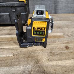 HOUSTON LOCATION - AS-IS DEWALT 12V MAX Lithium-Ion 100 ft. Green Self-Leveling 3-Beam 360 Degree Laser Level with 2.0Ah Battery  Charger and Case