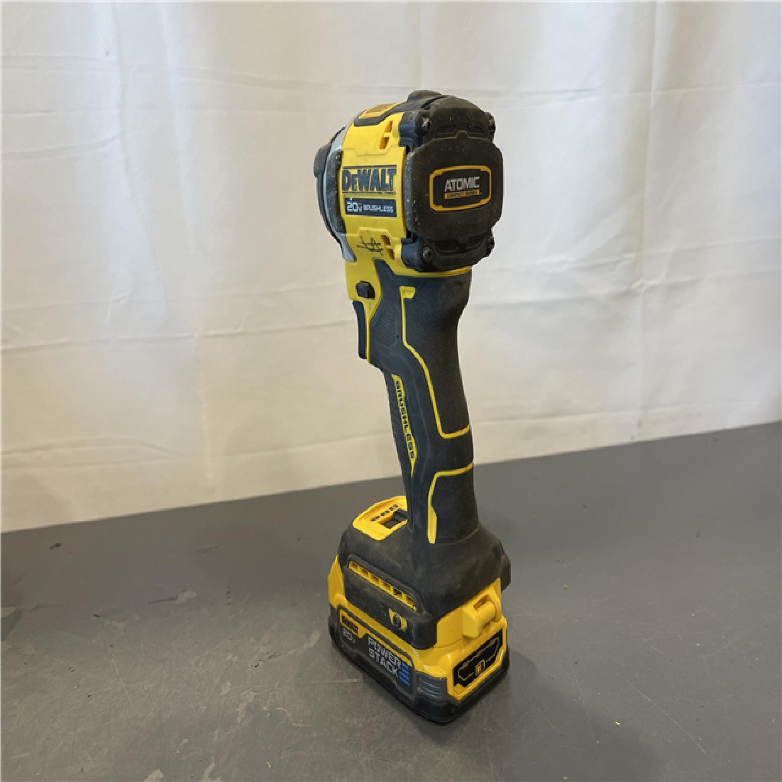 AS-IS - DEWALT 20V Cordless Compact Impact Driver 20V MAX POWERSTACK Battery Starter Kit