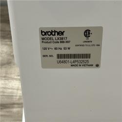 AS-IS Brother LX3817 Reliable Beginner Full-Size Sewing Machine with 17 Built-In Stitches - White