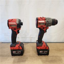AS-IS- Milwaukee FUEL 18V Lithium-Ion Brushless Cordless Hammer Drill and Impact Driver Combo Kit