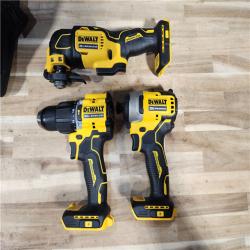 HOUSTON LOCATION - AS-IS DEWALT ATOMIC 20-Volt Lithium-Ion Cordless Brushless (3-Tool) Combo Kit