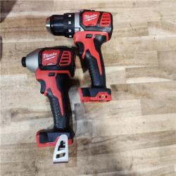 HOUSTON LOCATION - AS-IS Milwaukee 18V Lithium-Ion Cordless Drill Driver/Impact Driver Combo Kit