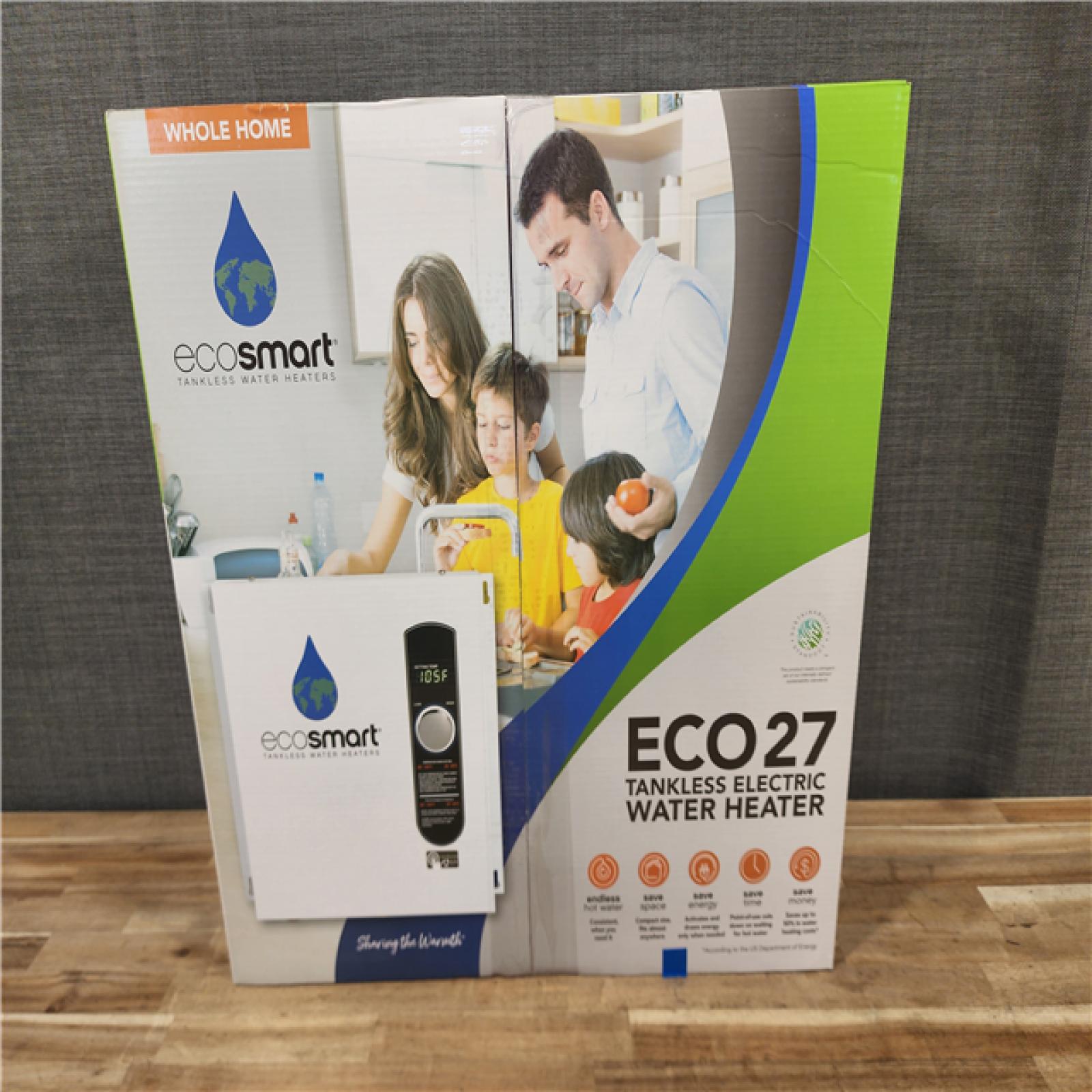HOUSTON LOCATION - AS-IS (NEW) ECO27 TANKLESS ELECTRIC WATER HEATER