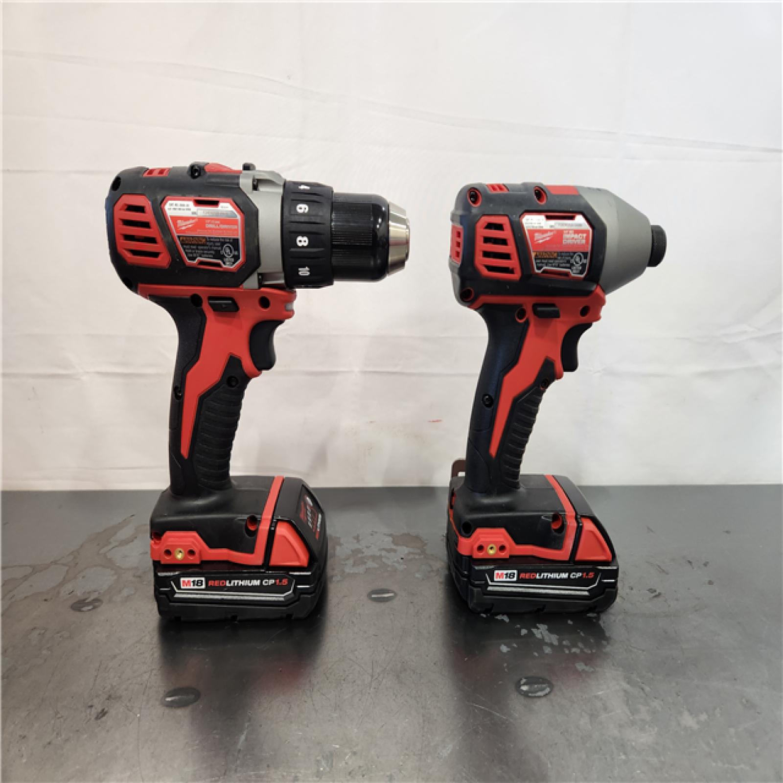 AS-IS- Milwaukee M18 Cordless Li-Ion 2-Tool Combo Kit - All