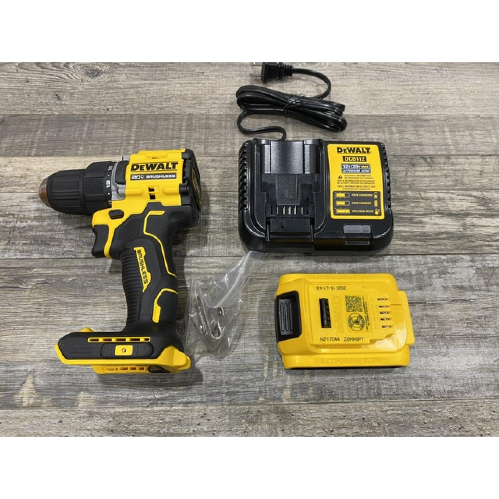 AS-IS DEWALT Atomic 20V Lithium-Ion Cordless Compact 1/2 in. Drill/Driver Kit